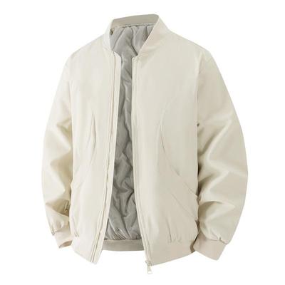 Men's Cross-Border Autumn/Winter Stand Collar Baseball Jacket - Ultrasonic Cotton Padded Loose Pilot Workwear