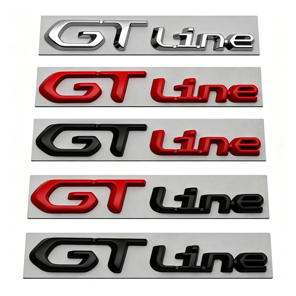 Samochód GT Line 3D Metal Chrom Cynk Stop Emblemat Odznaka Samochodowa Karoseria Błotnik Klejony Emblemat dla Peugeot GT RCZ 308 508 3008 5008