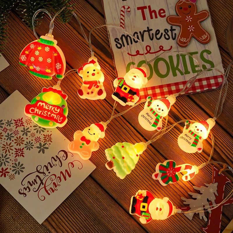 Indoor LED Christmas Light String Warm White Holiday Decor Tree Snowman Home Party