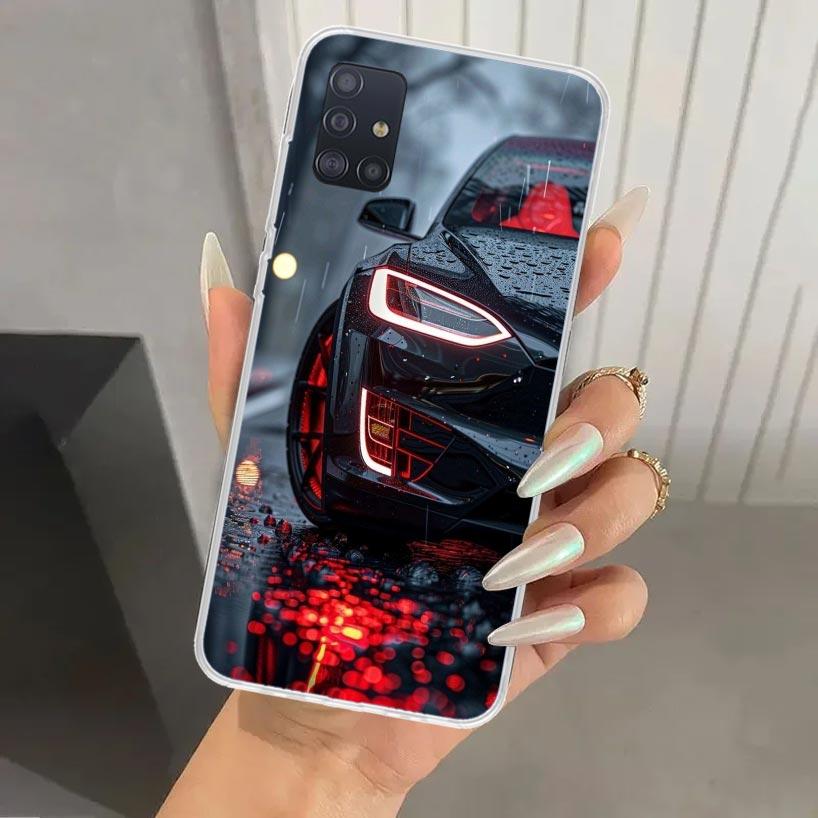 Electric Car M-Model S 3 Phone Case for Samsung Galaxy A52 A32 A22 A12 A02S A50S A30S A10S Note 20 Ultra 10 Plus S10 A31 A20 A71