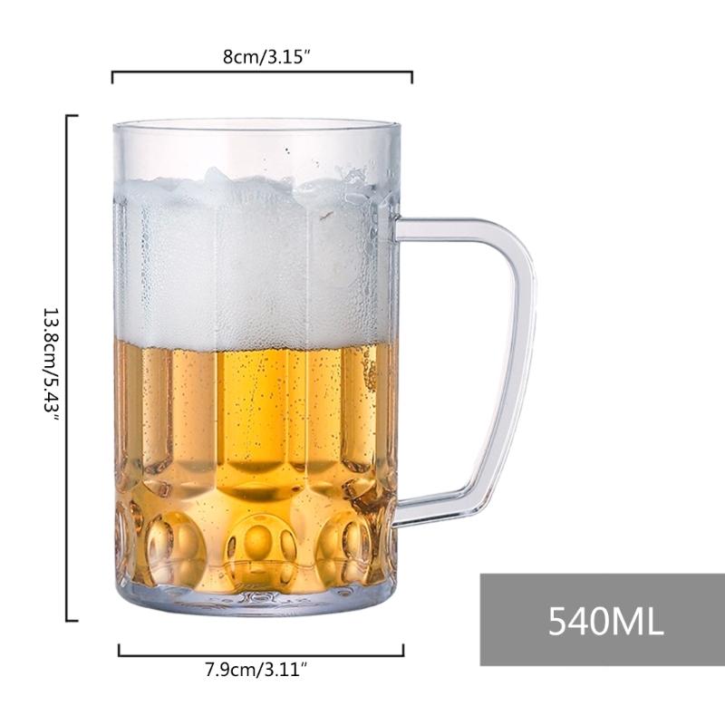 Unzerbrechliche Acryl-Bierbecher, bruchsicher, Frühstücks-, Milch-, Kaffee-, Wasserkrug, Küchen-Trinkgeschirr, wiederverwendbarer Champagnerbecher