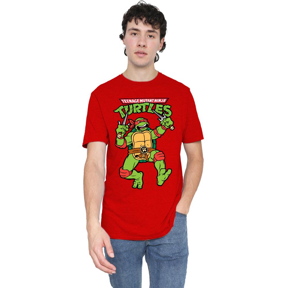 Teenage Mutant Ninja Turtles Unisex Adult Raphael Retro T-Shirt
