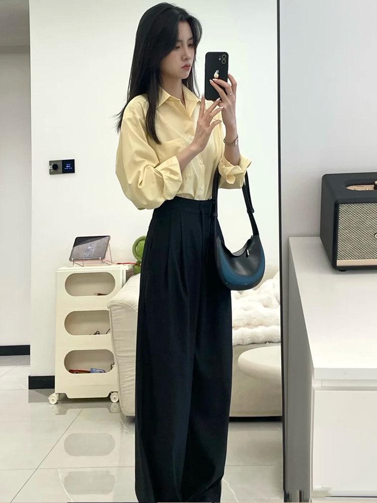 2025 Korean Style Chic Two-Piece Commuting Set - Age-Reducing Early Autumn Outfit