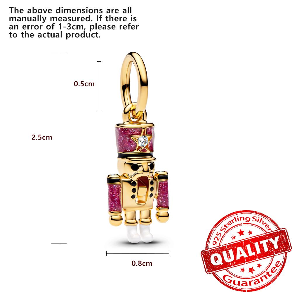 Christmas Collection Copper Gingerbread Man Elk Bell Santa Claus Decoration Fit Diy Bracelet Necklace Festival Gift