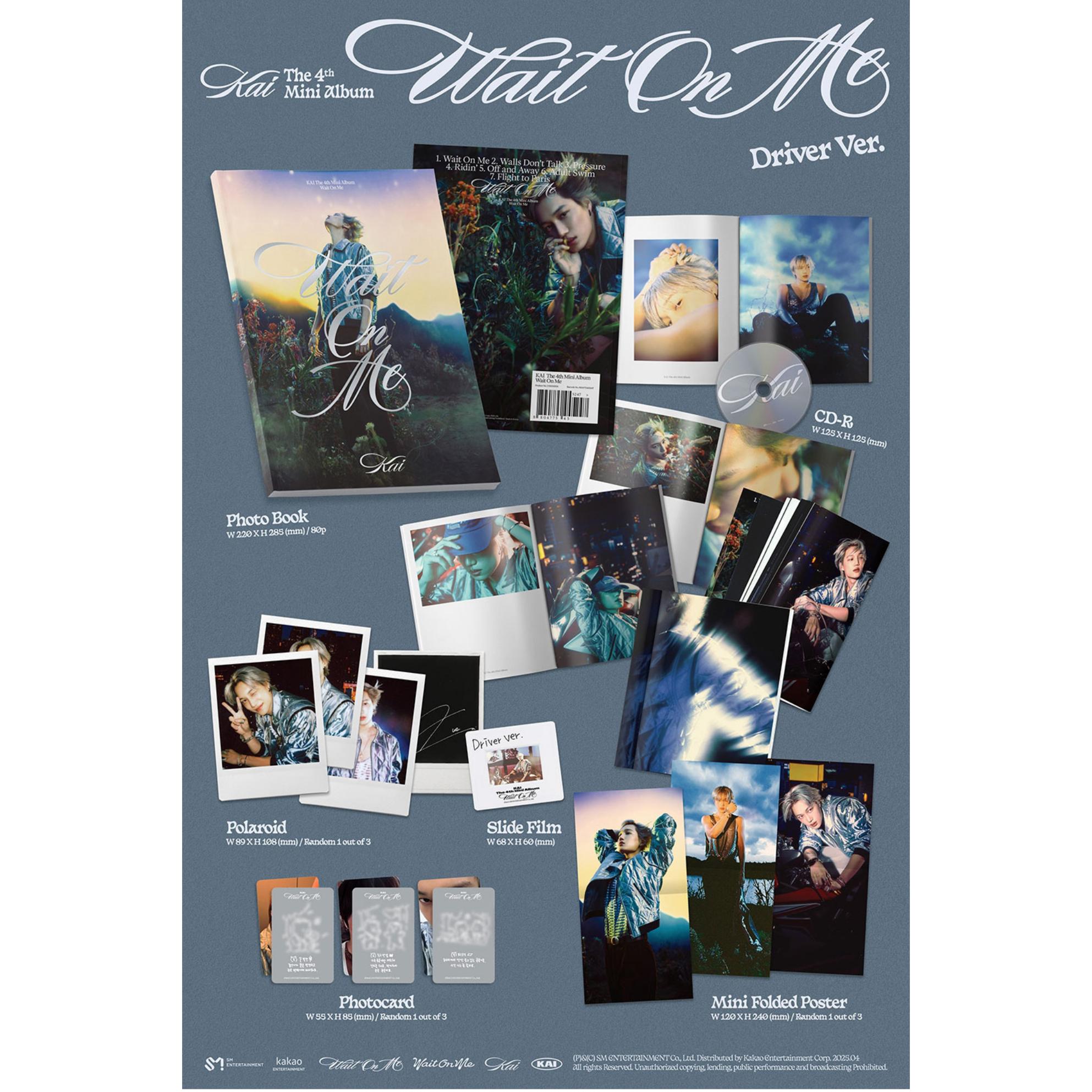 (Фотокнига вер.) КАЙ (ЭКЗО) [Wait On Me] 4-й мини-альбом DRIVER VER.