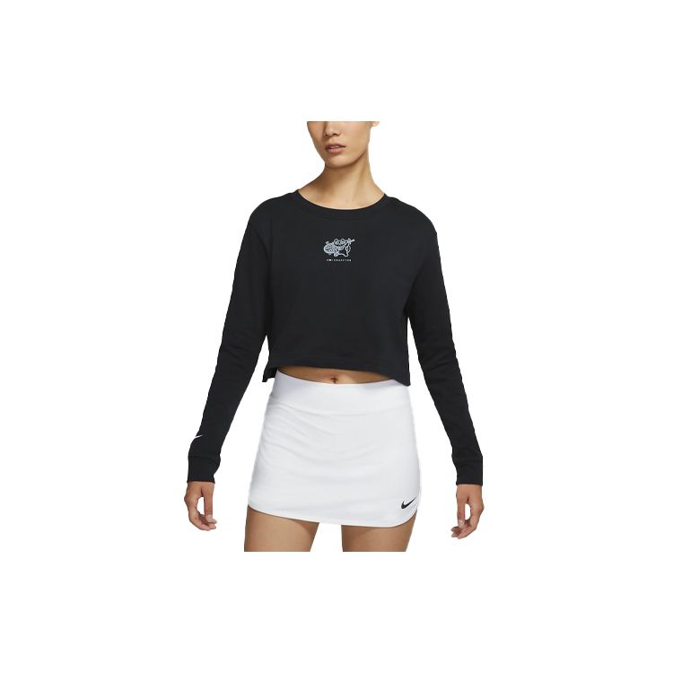 Nike Women s Naomi Osaka Cropped Tennis Long-Sleeve Top DJ7942-010 M