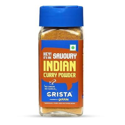 Poudre de curry indien CRISTA | Mélange polyvalent et savoureux | Poudre d'épices | Sans sucre ajouté | Sans oignon | Sans ail | Végétalien | 45 g