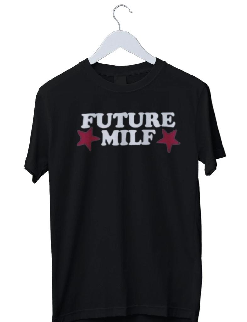Unisex Adult Funny Graphic Future Milf Meme Fny Graphic Print T-Shi...