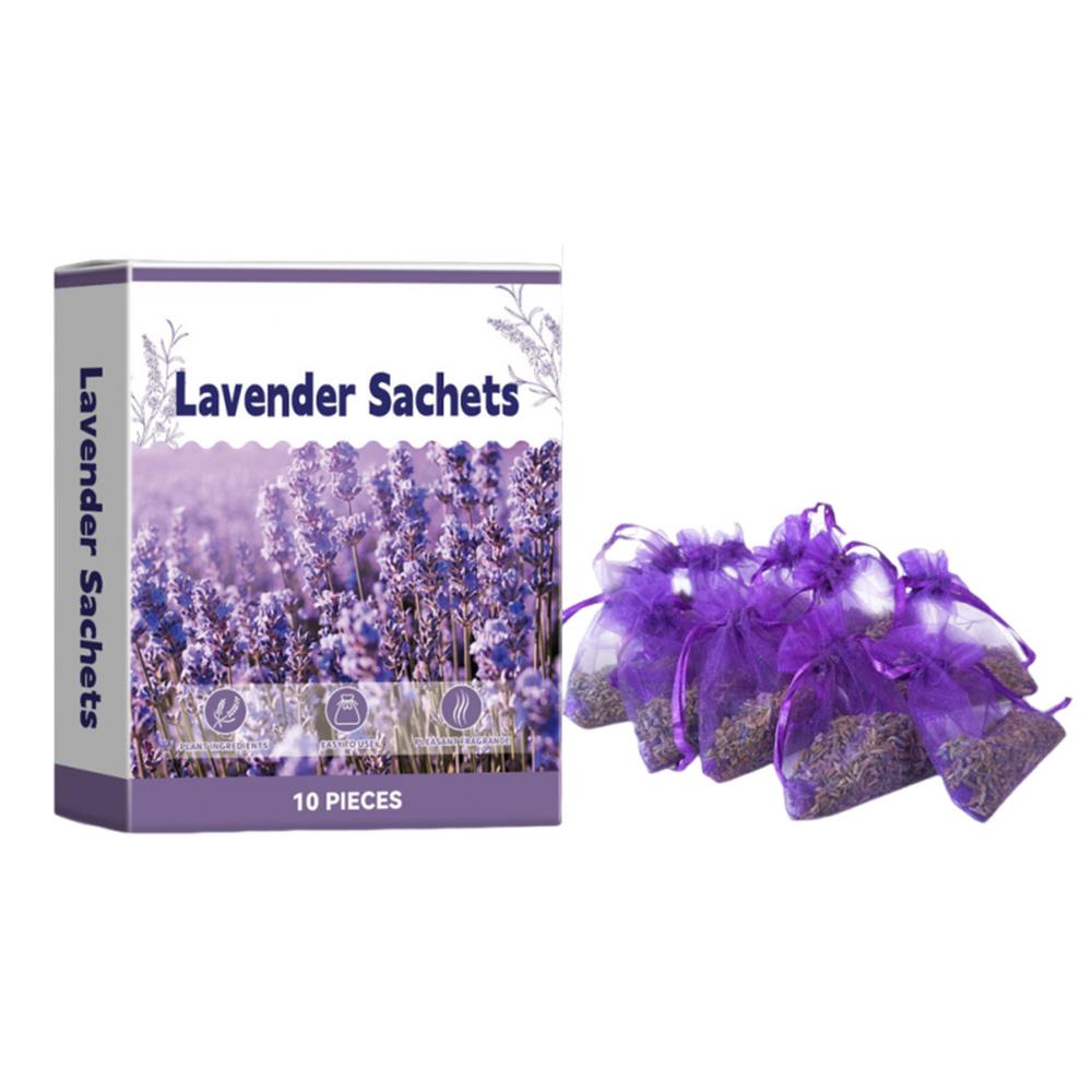 10pcs portable Lavender Sachet Bag Air Freshener Lavender Pouches Dry Flower Aroma Bags Floral Sachets for Relaxing Sleeping