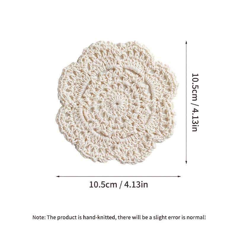 [Vintage Coasters] 2/4/6/10pcs Vintage Floral Crochet Coasters | Perfect for Coffee Table, Wooden Table,Kitchen Decoration