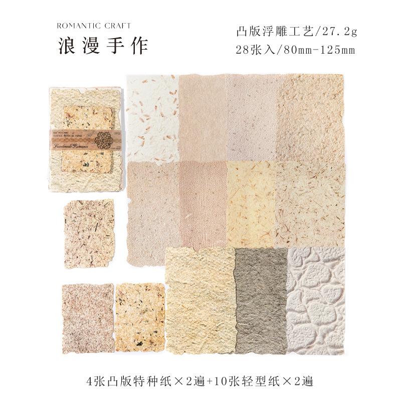 28 Blatt Scrapbook-Papier Vintage Journaling-Zubehör Bastelsets für Planer Ästhetisches Collage-Album Bilderrahmen