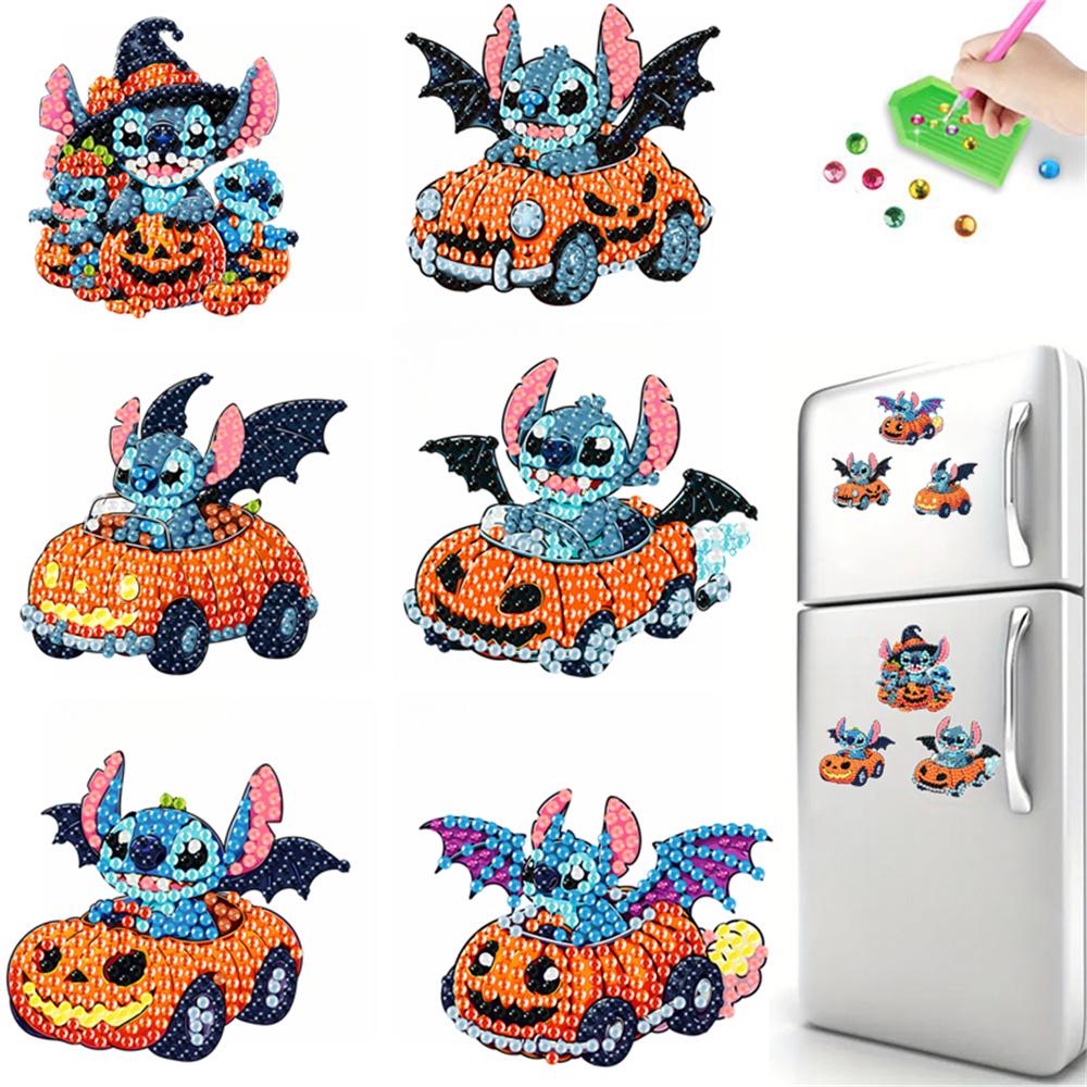 6pcs/Set Racing Series Diamond Painting Magnets for Refrigerator Diamond Art Fridge Magnets for Adults Diamond Art Refrigerator Magnets Kits