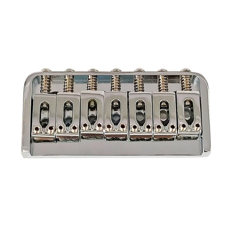 7 String Hard Tail Fixed Guitar Bridge with Screws & Wrench Top Load Tailpiece for Precisions Electric Instrument