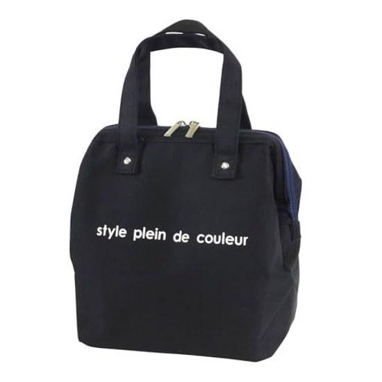 Colorful Style Insulated Lunch Bag Wire L Bento Back (also Stylish Bag) (Black 2)