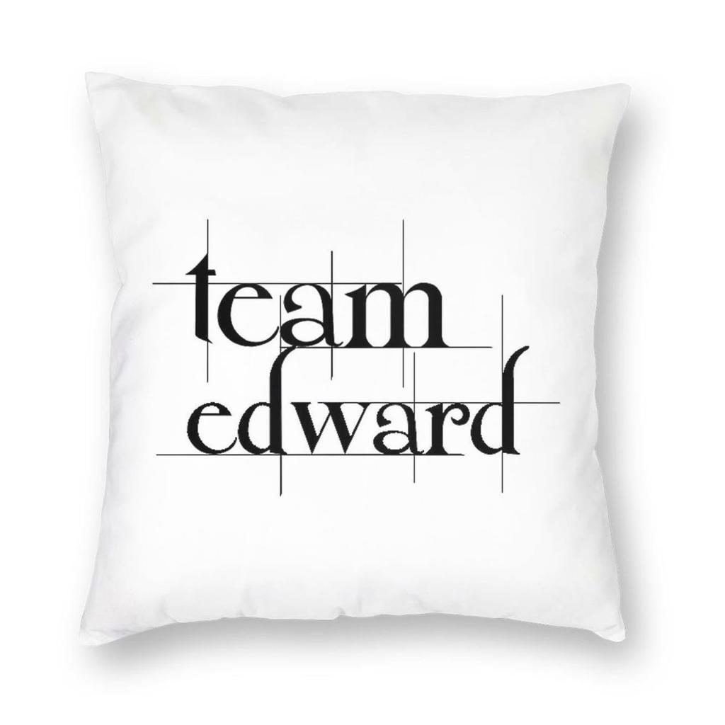 Twilight Saga Team Edward Square Pillowcase Polyester Linen Velvet Pattern Zip Decor Sofa Seater Cushion Cover