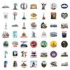 10/30/50pcs Cartoon World Famous City Landmark Building Stickers Decals DIY Scrapbooking Phone Guitar Diary Graffiti Sticker Toy