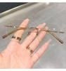 Stylish Rimless Pure Titanium Eyeglass Frames: Unisex Anti-Blue Light Slim Frames