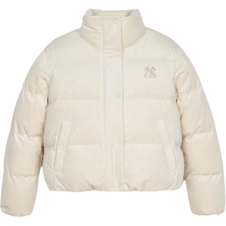 New MLB New York Yankees Down Jacket Women's Ecru 3FDJM1046-50CRD