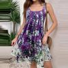 Women's Summer Spaghetti Strap Elegant Vacation Flowing Loose Beach Dress