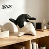 Office Desk Accessories Cute Penguin Figurine, Nordic Style Small Animal Statue, Whimsical Modern Home Accents Shelf Tabletop Decor Ornament, Gift for