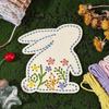 Bunny Shape Cross Stitch Kit Wooden Ornaments Easter Hanging Decor Craft for Home Decor DIY Easter Craft Supplies