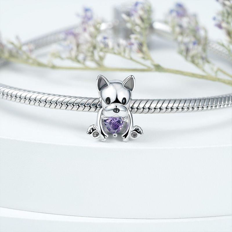 925 Silver Squirrel Fox Lion Rabbit Charm Beads DIY Bracelet Women Fashion Jewelry Gift