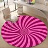 1pc Spiral Pattern Office Round Area Rug, Indoor Mat Suitable ForOffice, Under Office Chairs Bedroom Living Room Home Decor D012