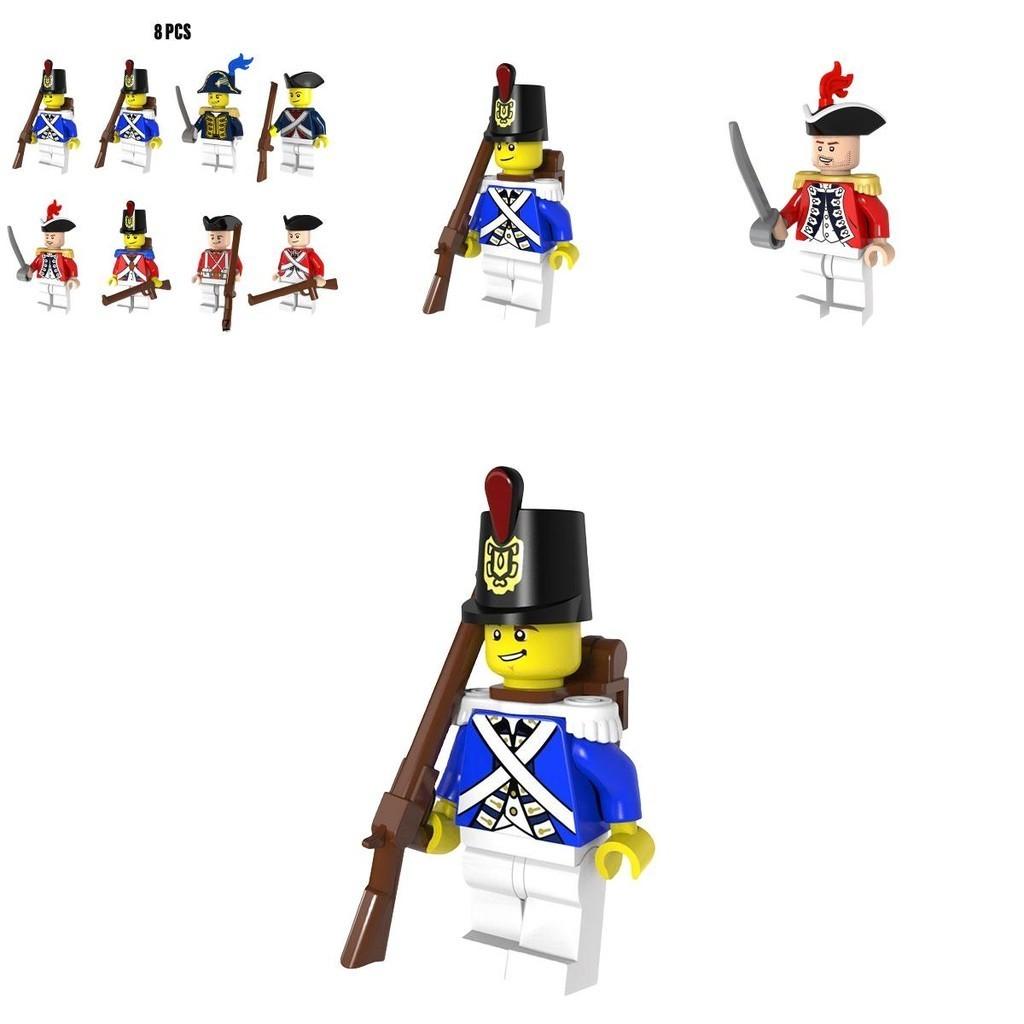 Pirate-themed Medieval Navy Admiral Building Blocks 4.5cm Height Abs Plastic