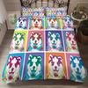 Bed Linen Cute Small Dog Cat Twin Bedding Sets Super Soft Duvet Cover Set Pillowcases Comforter Bedding Sets American Style Bed