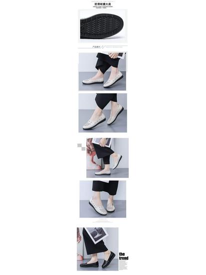 Women's Summer Soft Leather Breathable Non-Slip Sandals for Middle-Aged & Elderly