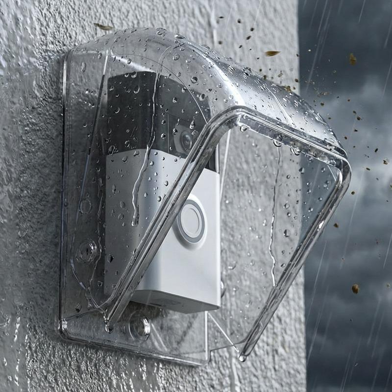 Cubierta Inalámbrica para Timbre de Puerta Exterior Impermeable Cubierta para Llamada Transparente Protector de Botón de Timbre de Puerta a Prueba de Polvo Botón de Anillo Cubierta para Lluvia