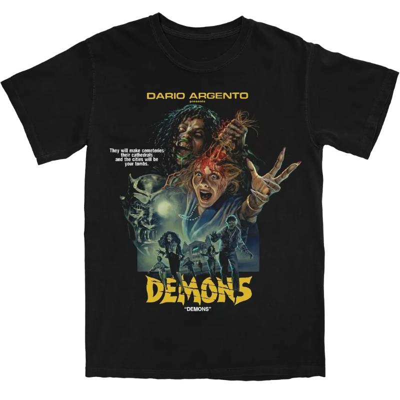 80s cult classic street outfit cotton Tshirt devil 1985 Dario Argento Lambert Bava horror movie graphic Tshirt S
