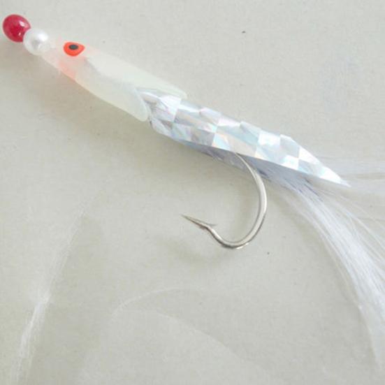 5Pcs Artificial Mackerel Feathers Bass Cod Lures Sea Fishing Rigs Tackle Bait