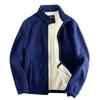 Island Fleece Jacket Composite Velvet ~ Autumn and Winter Thickened Fleece-lined Men's Polar Fleece Outerwear Stand Collar Plus Size Warm Jacket