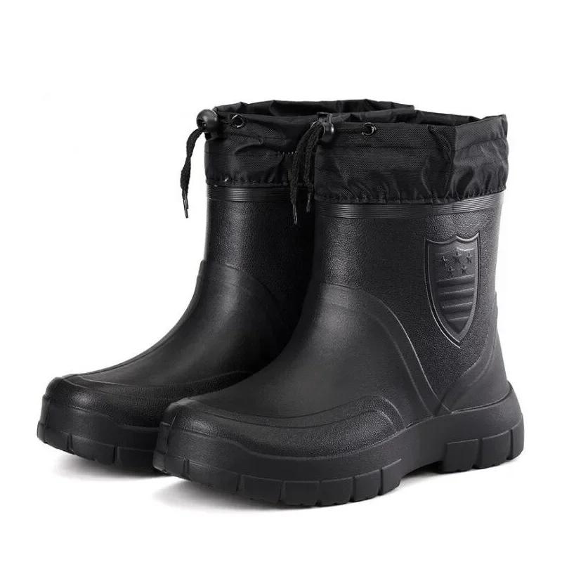 Bottes de neige pour hommes 2026 Outdoor Imperméables Pêche Hiver Chaudes Bottines pour Hommes Semelle Épaisse Antidérapantes Zapatillas Para Hombre Mâle