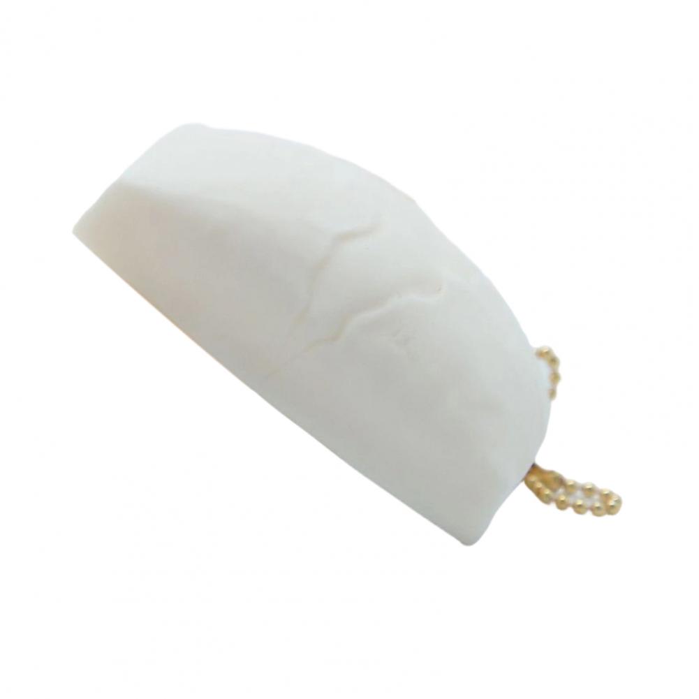 

Cake Rice Stress Ball Toasted Rice Cake Squeeze Toy Keychain Anxiety Easing Stress Ball Chain Gadget Baked Doufu Realistic-Looking Food