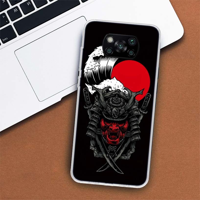 Japanese Dark Dragon Tattoo Phone Case For Xiaomi Poco X3 GT X4 NFC M4 Pro M3 M2 F3 F2 F1 Mi Note 10 A3 A2 Lite A1 CC9E Fundas