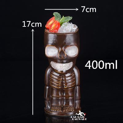 450ml Keramický Tiki Hrnček Kreativní Porcelánový Pivní Vinný Hrnček Šálek Barový Nástroj