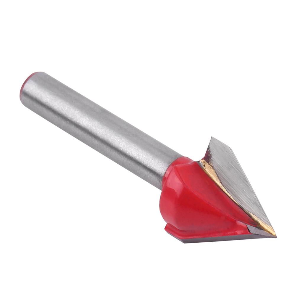 Router CNC pentru prelucrarea lemnului din oțel tungsten Bit de ascuțire Instrument de tăiere VGroove, arbore de 6 mm (6*16mm*60 de grade )