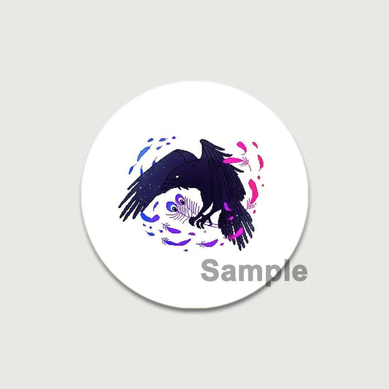 32/44/58mm Funny Brooch Pins for Backpack Clothes Round Tinplate Enamel Pin Custom Pig Love Snowman Wolf Art Badge Jewelry Gifts