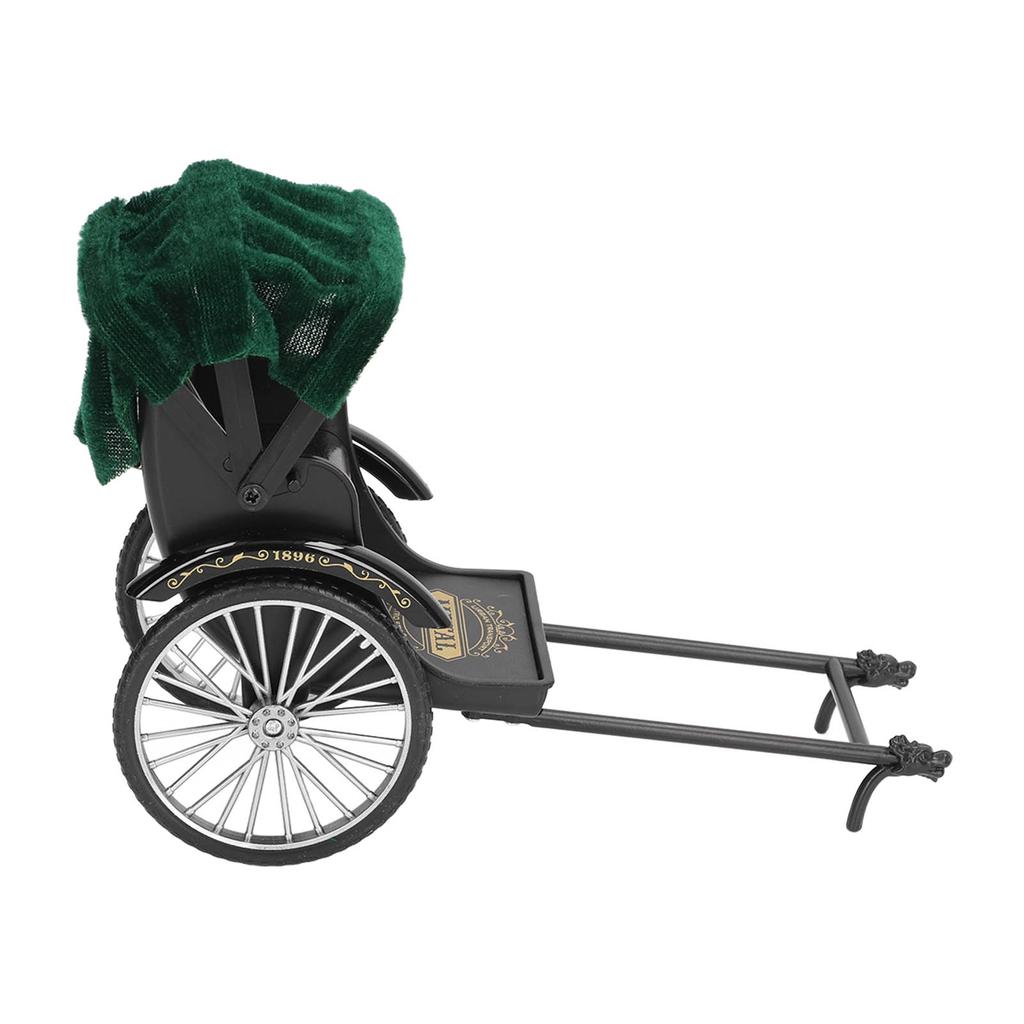 Simulation Rickshaw Model Toy Alloy Delicate Details Exquisite Workmanship Jinrikisha Decoration for Home Decoration