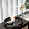 Light Luxury Round Key Storage Tray Living Room Leather Storage Tray Household Cosmetics Storage Tray New Decorative Ornaments