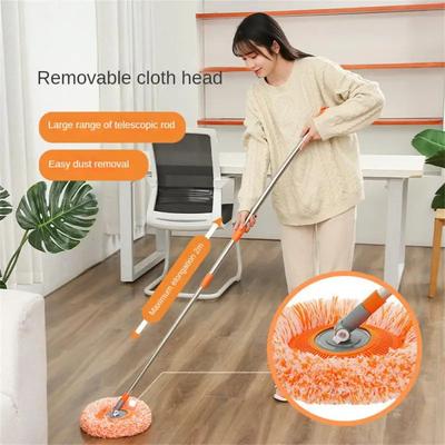 Tournesol Rotatif Ménager Amovible Haut Fournitures de Nettoyage Vadrouille de Nettoyage Ronde avec Manche d'Extension pour Mur Plafond