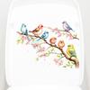 Bird Flower House Waterproof Self Adhesive Toilet Lid Sticker Bathroom Home Decor