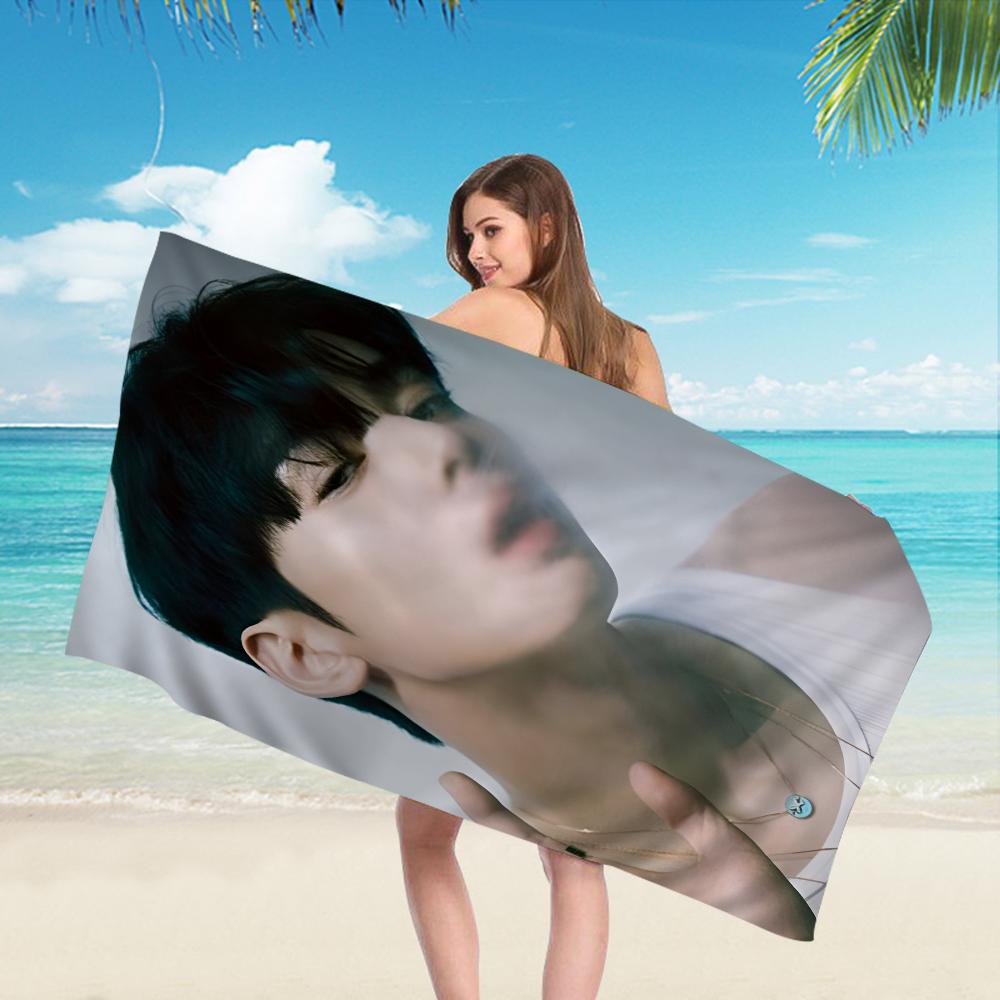 Korea Cha Eun Woo Towel Microfiber Beach Towel Absorbent Quick dry Soft Yoga Swimming Resort Mountain Climbing Towel