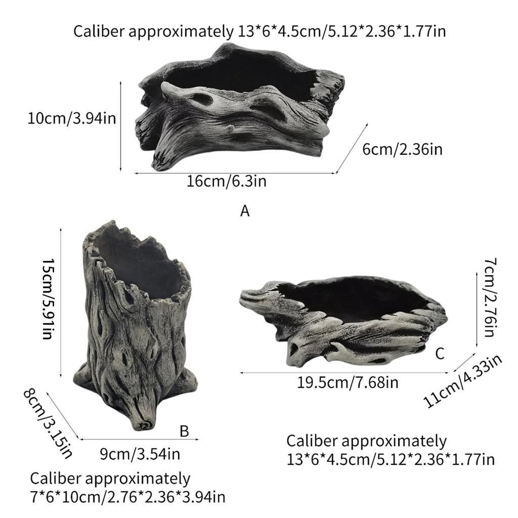 Blumentopf Gartenpflanzer Sukkulenten Kaktuspflanzer Stammpflanzer Sukkulententöpfe Stumpfpflanzer Töpfe Baumwurzeltöpfe Stumpf