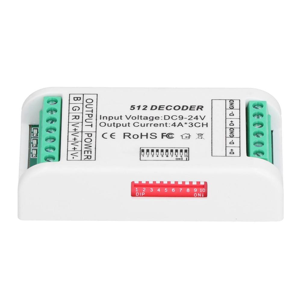 3 Channels LED Decoder Controller 9‑24V DC LED Strip Controller RGBW Decoder Wall Washer Light