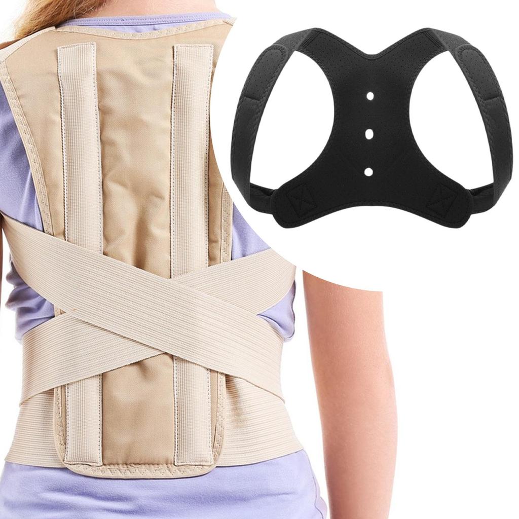 Neoprene Back Posture Corrector Adjustable Comfortable Support Strap for Women Men Everyday Wear