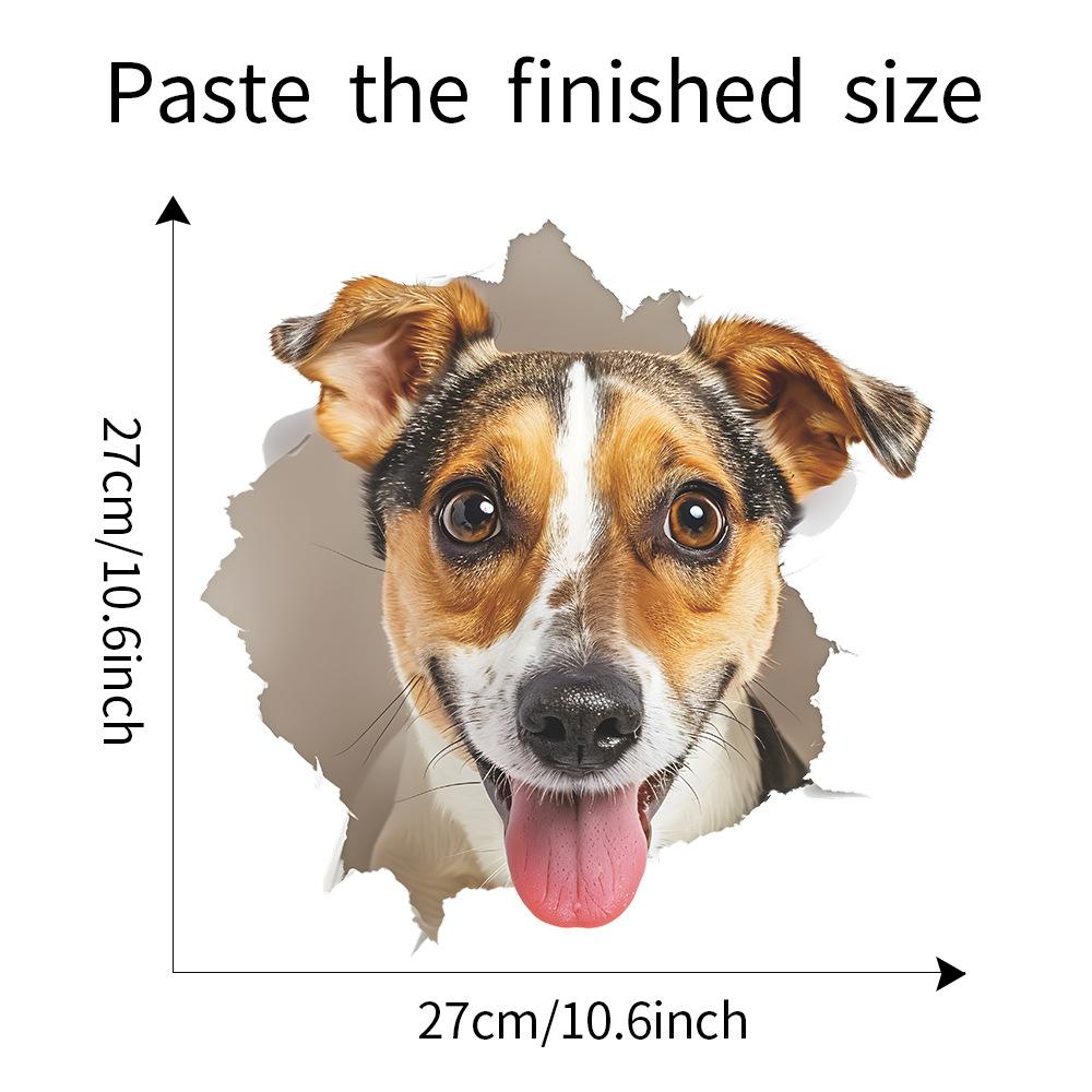 Playful Peek-a-Boo Puppy Toilet and Wall Sticker Set Waterproof Self-Adhesive Removable Decal for Bathroom WC Decoration