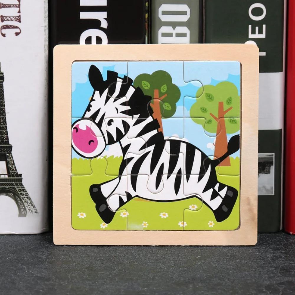 9 ks Drevené puzzle malej veľkosti Montessori hračky pre bábätká Skladačka 3D puzzle dosková hra Vzdelávacie hračky pre deti Darček